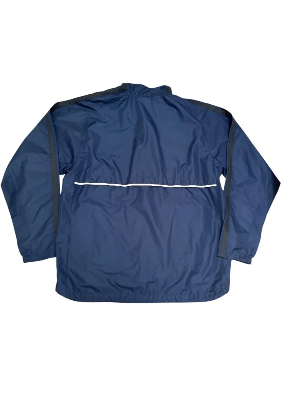 VINTAGE Y2K NAVY NIKE CLIMA-FIT FULL ZIP TRACK JACKET W REFLECTIVE ACCENTS